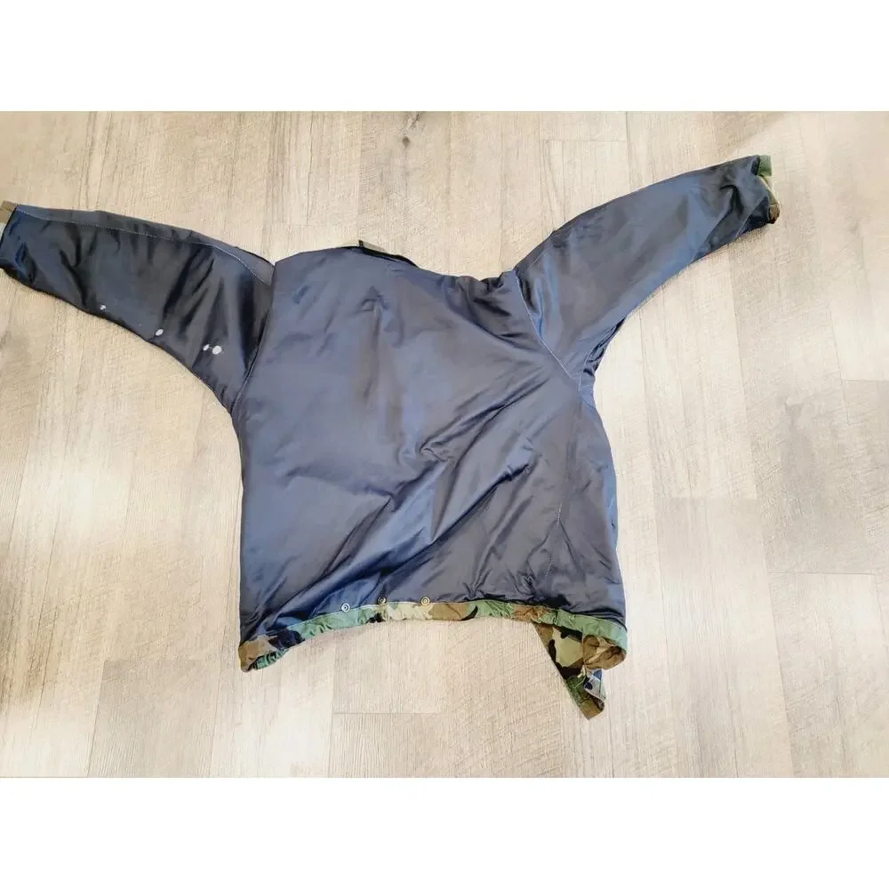 Military Jacket Suit Chemical Protective Class 1 Woodland Camo US Army Size M